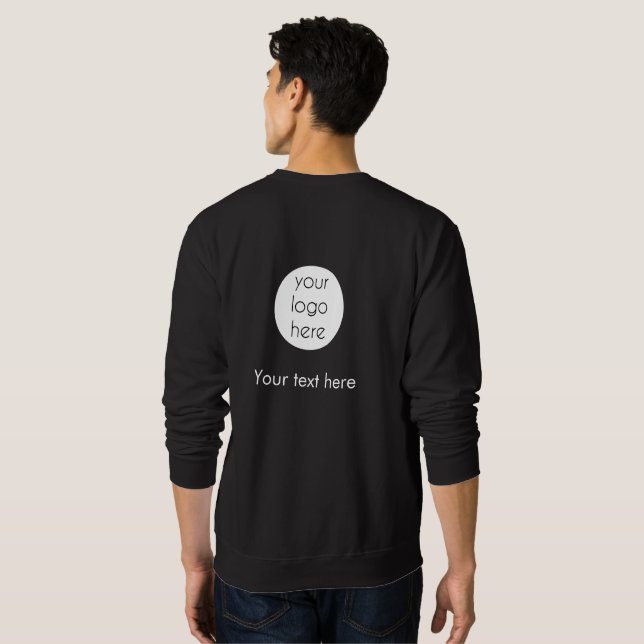 Sudadera Sitio web del logotipo comercial de la empresa Dob (Reverso completo)