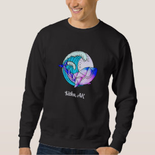 Sudadera Sitka Ak Japonés Paint Geométrico Orca Killer Whal