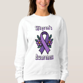 Sudadera Sjögren's Awareness | Purple Ribbon with flowers