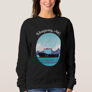 Sudadera Skagway Alaska Pescador de Arte