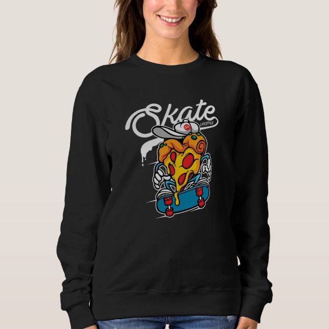 Sudadera Skate Pizza (Anverso)
