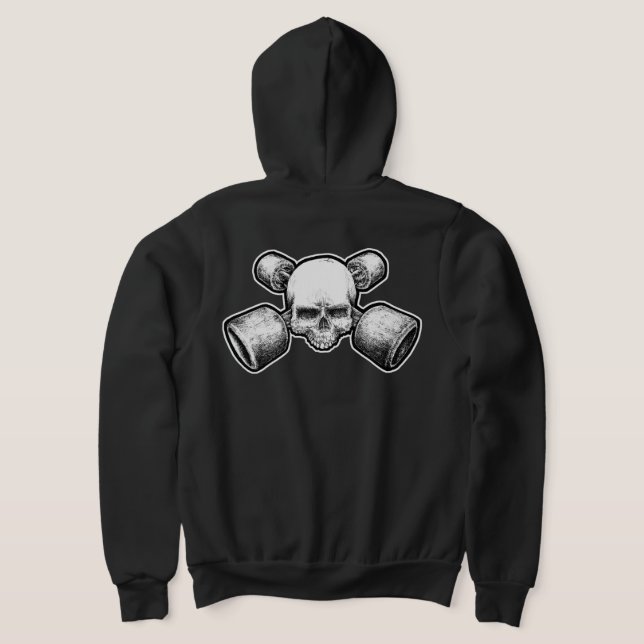 Sudadera SKATE ROCK OG Style Skateboard Skull X truX ZIPPER (Distribución Reverso )