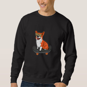 Sudadera Skateboard Dog Corgi Gafas De Sol Skoppy