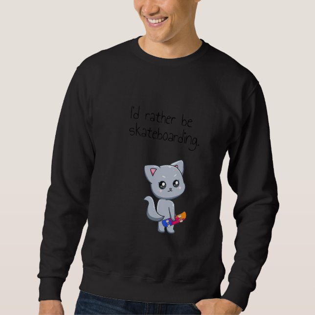 Sudadera Skateboarding Skateboard Cat Go Skateboarding 1 (Anverso)