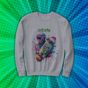 Sudadera Skateboarding Skater Feliz Cumpleaños Monograma Gr