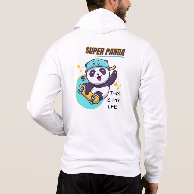 Sudadera Skateboarding Super Panda (Reverso)