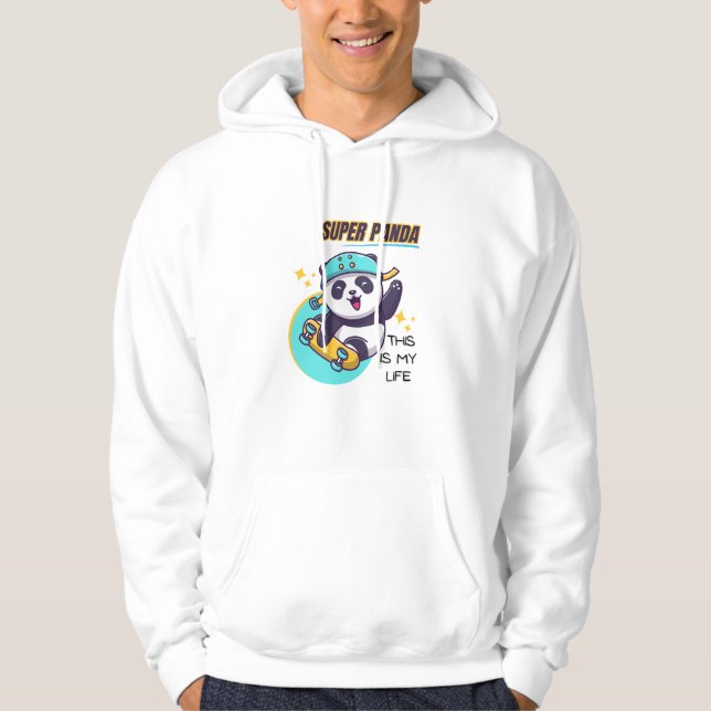 Sudadera Skateboarding Super Panda (Anverso)