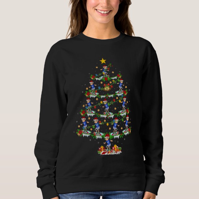 Sudadera Skateboarding  Xmas Lights Skateboarding Christmas (Anverso)