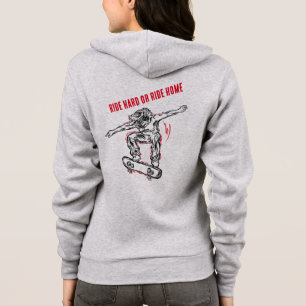 Sudadera Skater Volador Haciendo Patinaje De Mediano Aire