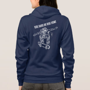 Sudadera Skater Volador Haciendo Patinaje De Mediano Aire