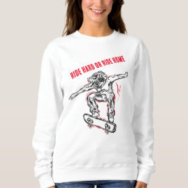 Sudadera Skater Volador Haciendo Patinaje De Mediano Aire