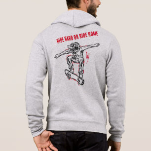 Sudadera Skater Volador Haciendo Patinaje De Mediano Aire
