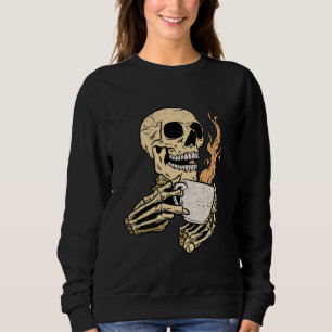 Sudadera Skeleton Beber café Halloween Funny Bones Sku