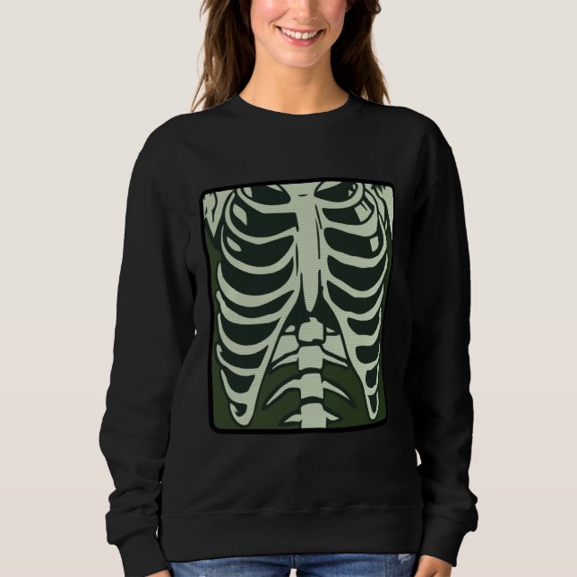 Sudadera Skeleton Chest X Ray Costume  Horror Human Radiogr (Anverso)