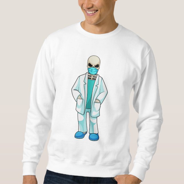 Sudadera Skeleton como Médica con máscara facial (Anverso)