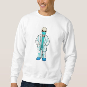 Sudadera Skeleton como Médica con máscara facial