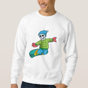 Sudadera Skeleton como Snowboard con snowboard