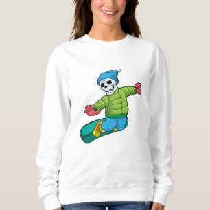 Sudadera Skeleton como Snowboard con snowboard