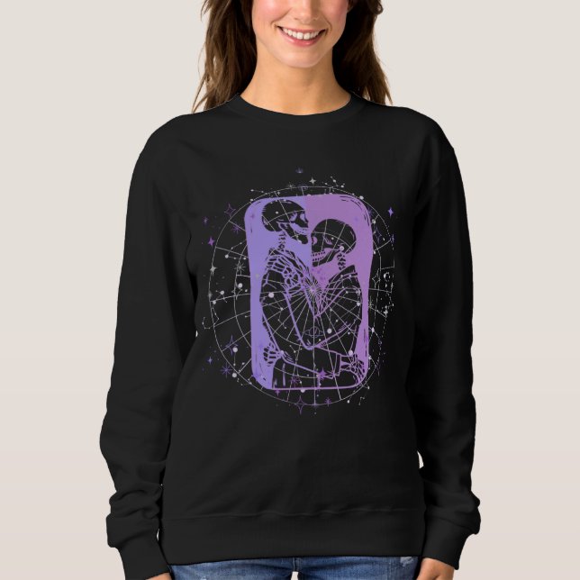 Sudadera Skeleton Couple Pastel Goth Emo Punk Grunge Y2K Go (Anverso)