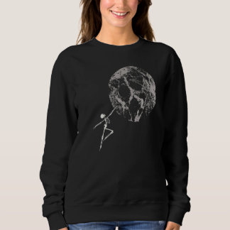Sudadera Skeleton Dancing Flying to reach for the moon Goth