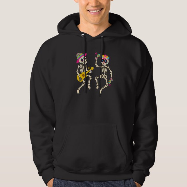 Sudadera Skeleton De Dia De Los Muertos Danzando El Día Del (Anverso)