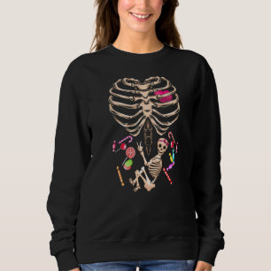 Sudadera Skeleton de Halloween Embarazo Niña X Ray