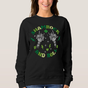 Sudadera Skeleton de St. Patrick's Day Rock and Roll Shamro