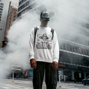 Sudadera Skeleton escarpado de Halloween y calabazas espelu