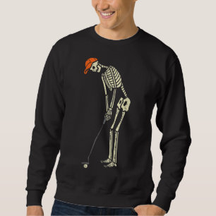 Sudadera Skeleton Golf Funny Halloween Golfing Sports Golfe