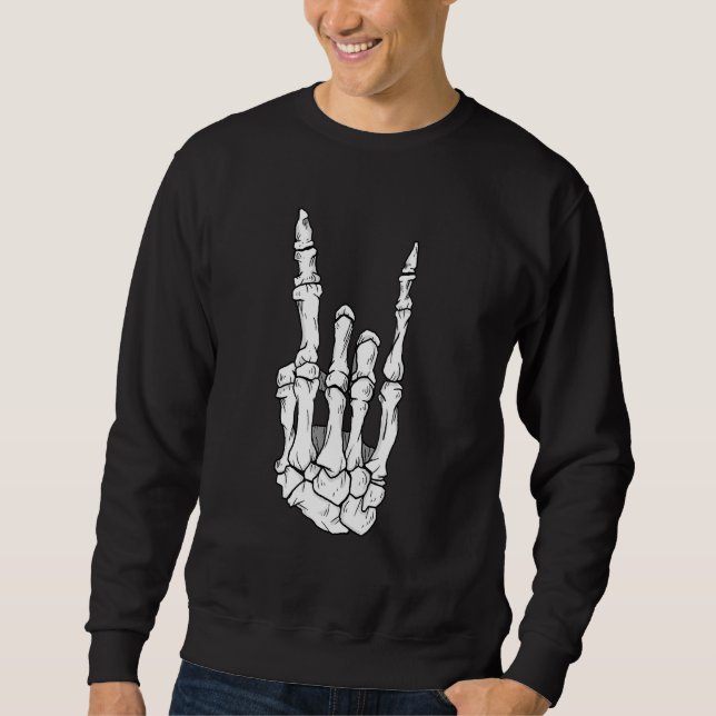 Sudadera Skeleton Hands Rock N Roll Rock Heavy (Anverso)