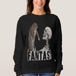 Sudadera Skeleton Holding A Ca Lazy Halloween Costume Skull