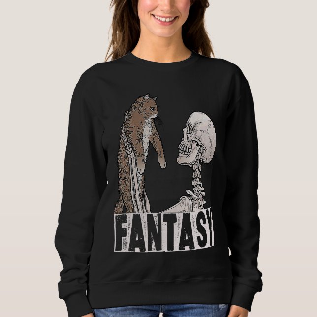Sudadera Skeleton Holding A Ca Lazy Halloween Costume Skull (Anverso)