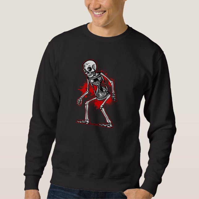 Sudadera Skeleton Hourglass Sad Estética Edgy Streetwear (Anverso)