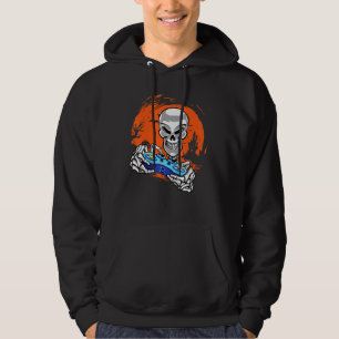 Sudadera Skeleton Moon Video Game Gamer Gaming Halloween Bo