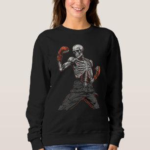 Sudadera Skeleton Muay Thai Halloween Kickboxing Luchó cont