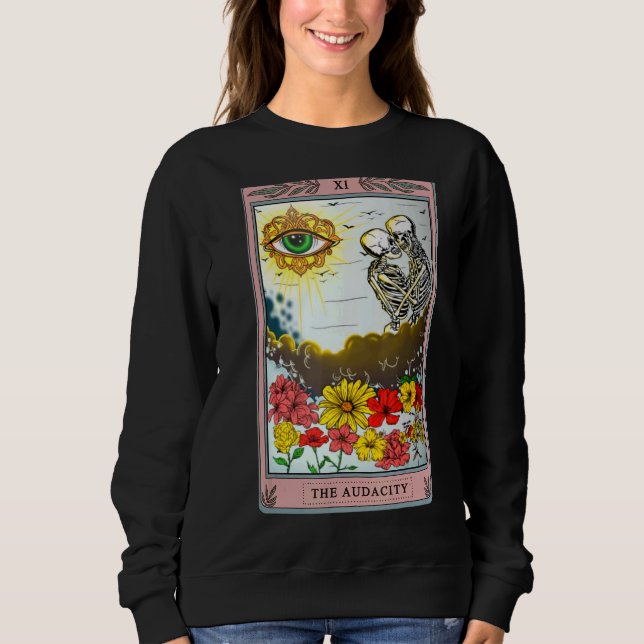 Sudadera Skeleton Retro En Nube El Audacity Tarot Car (Anverso)