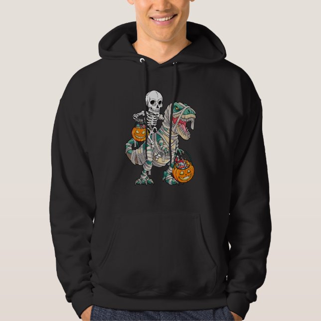 Sudadera Skeleton Riding Rex Mummy Dinosaur Trick o T (Anverso)