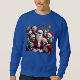 Sudadera Skeleton Santa Christmas Group Photo – Festive 3D 