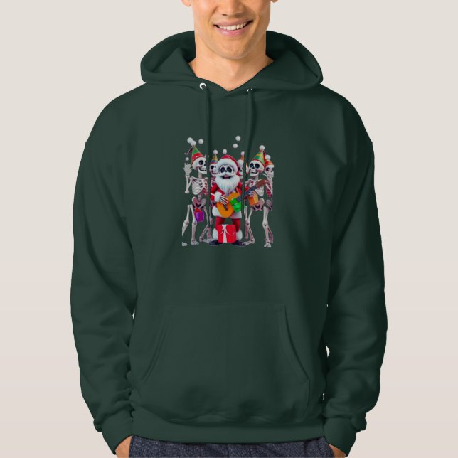 Sudadera **Skeleton Santa Party – Funny 3D Christmas Skelet (Anverso)
