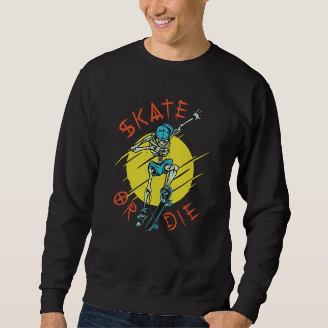Sudadera Skeleton Skateboarder (Anverso)