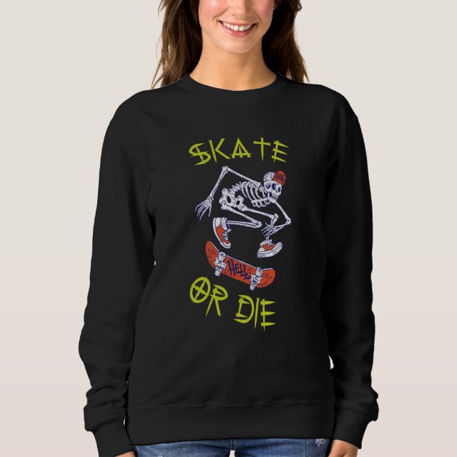 Sudadera Skeleton Skateboarder (Anverso)