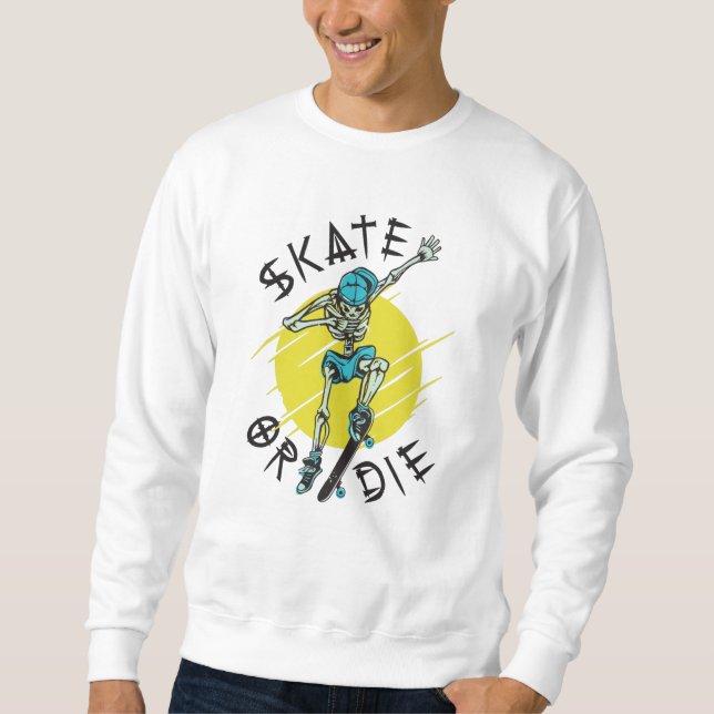 Sudadera Skeleton Skateboarder (Anverso)