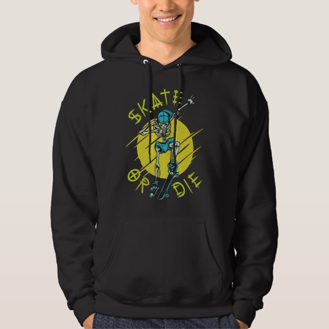 Sudadera Skeleton Skateboarder (Anverso)