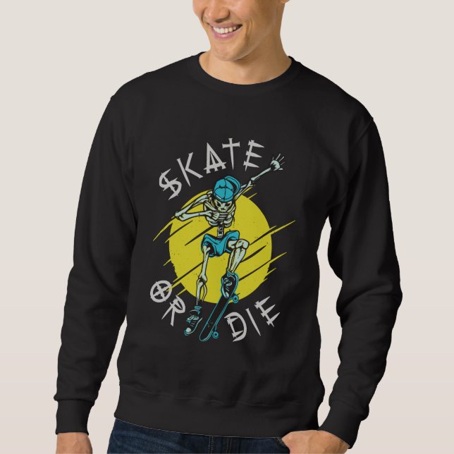 Sudadera Skeleton Skateboarder (Anverso)
