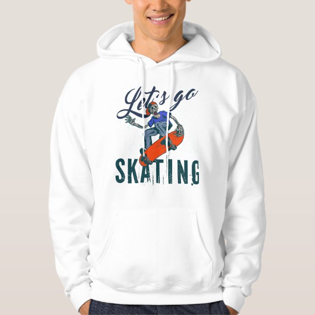 Sudadera Skeleton Skateboarding T-Shirt | Skate Street Art  (Anverso)