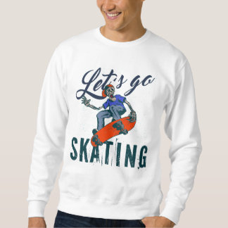 Sudadera Skeleton Skateboarding T-Shirt | Skate Street Art 