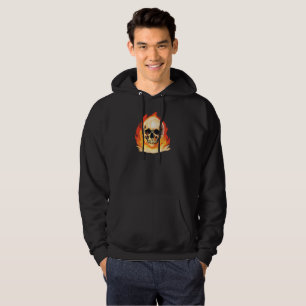 Sudadera Skeleton Skeleton en llamas retro muerto