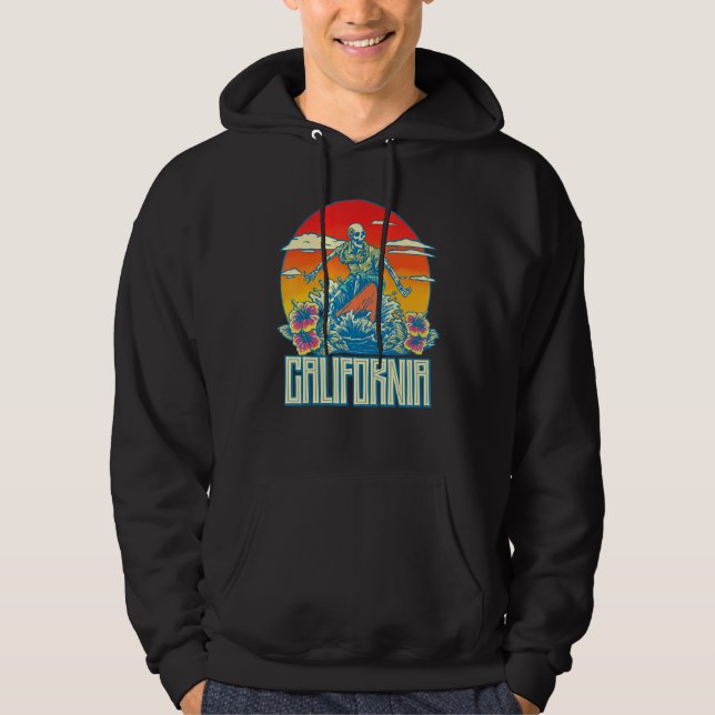 Sudadera Skeleton Skeleton Skull Deaves Waves Retro (Anverso)