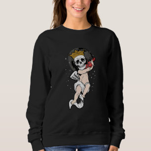 Sudadera Skeleton Skull Angel Baby Sad Estética Edgy Stree