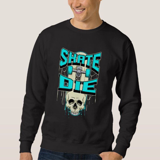 Sudadera Skeleton Skull Skateboard (Anverso)